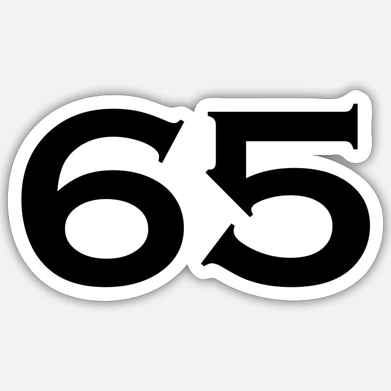 65 - Sticker size S (10 x 10 cm) - white matte