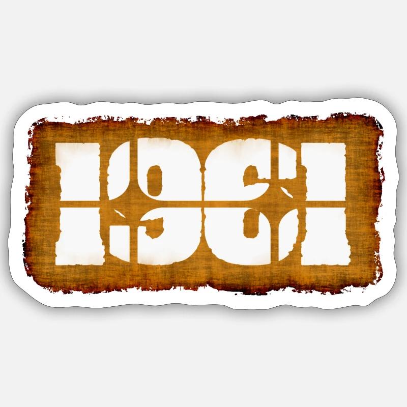 1961 - Sticker Größe S (10 x 10 cm) - Mattweiß