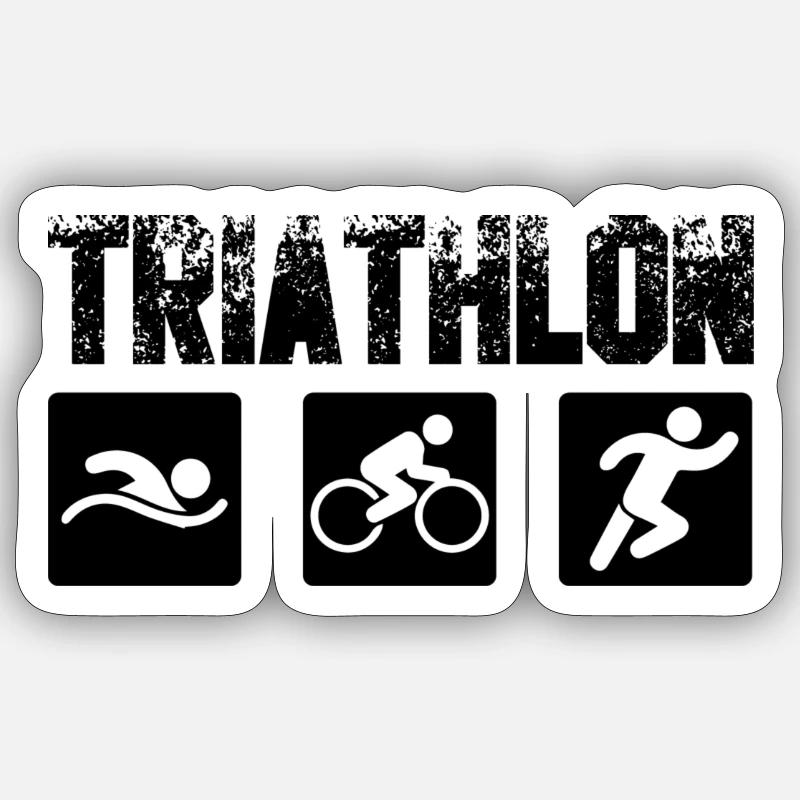 Triathlon - Sticker size S (10 x 10 cm) - white matte