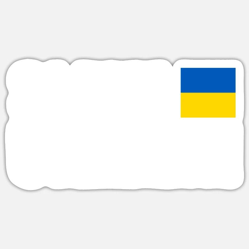 Slava ukraini - Sticker Größe S (10 x 10 cm) - Mattweiß