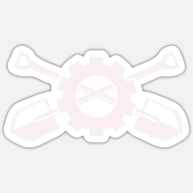 Shovel - Spade - Construction site Sticker size S (10 x 10 cm)