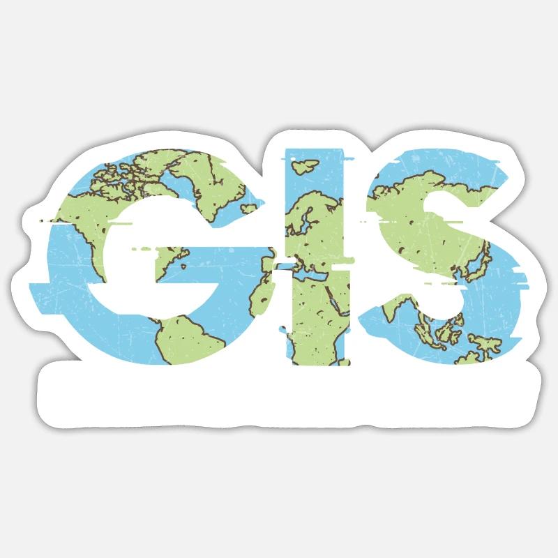 Les SIG exploitent le pouvoir de la géographie - Sticker taille S (10 x 10 cm) - blanc mat