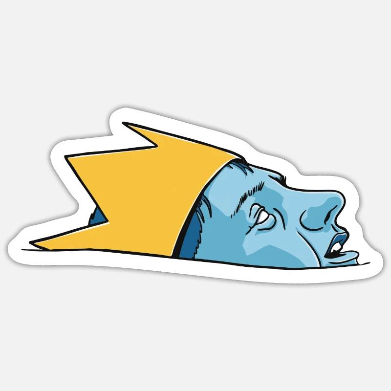 DrownedKing - Sticker Größe S (10 x 10 cm) - Mattweiß