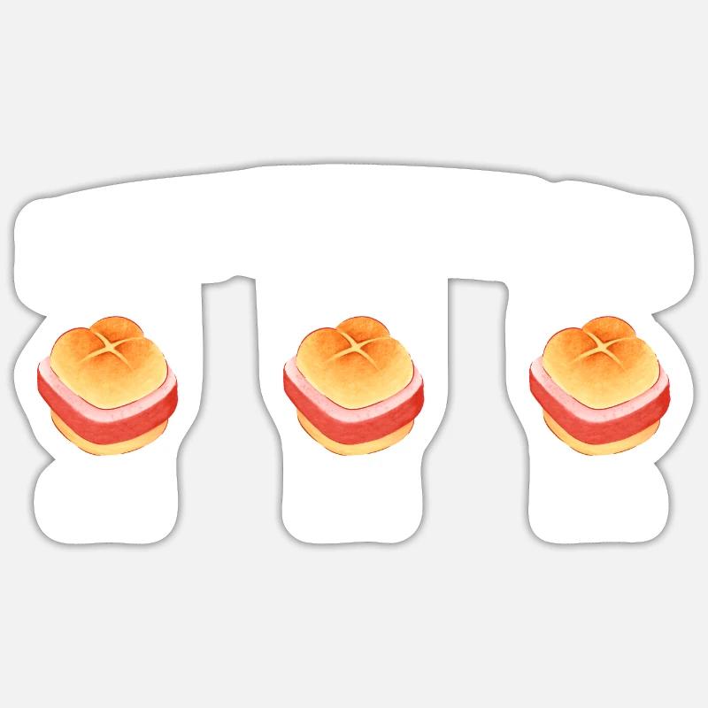 Mein perfekter Tag Fleischkäse Leberkas - Sticker Größe S (10 x 10 cm) - Mattweiß