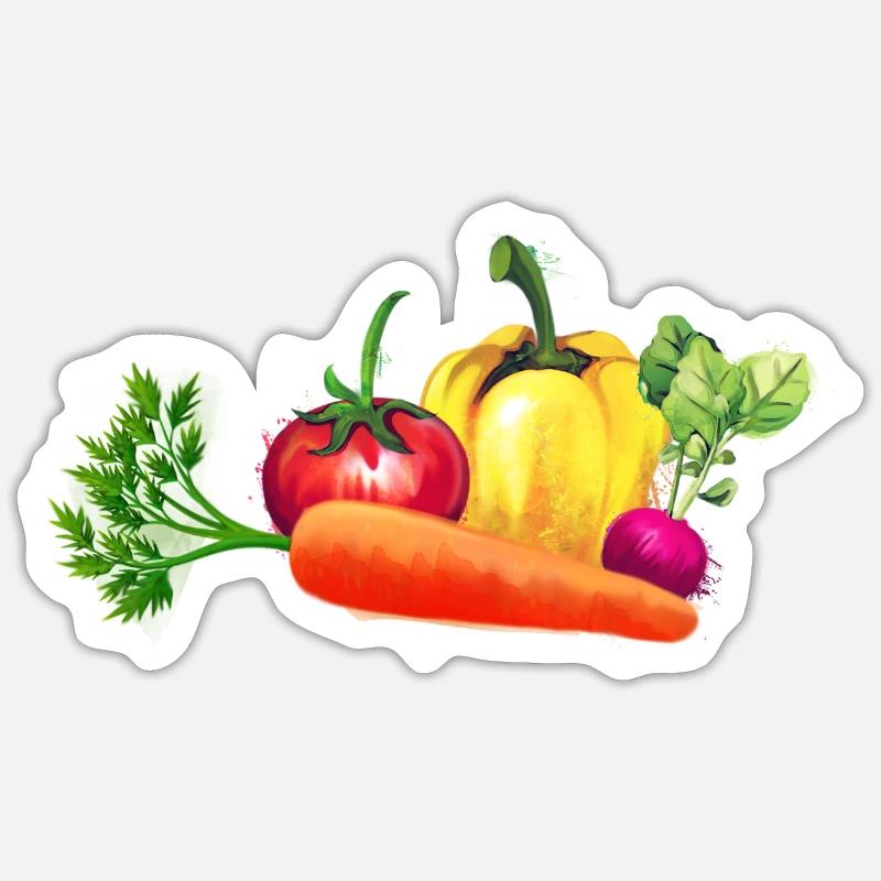 Vegetable Sticker size S (10 x 10 cm)