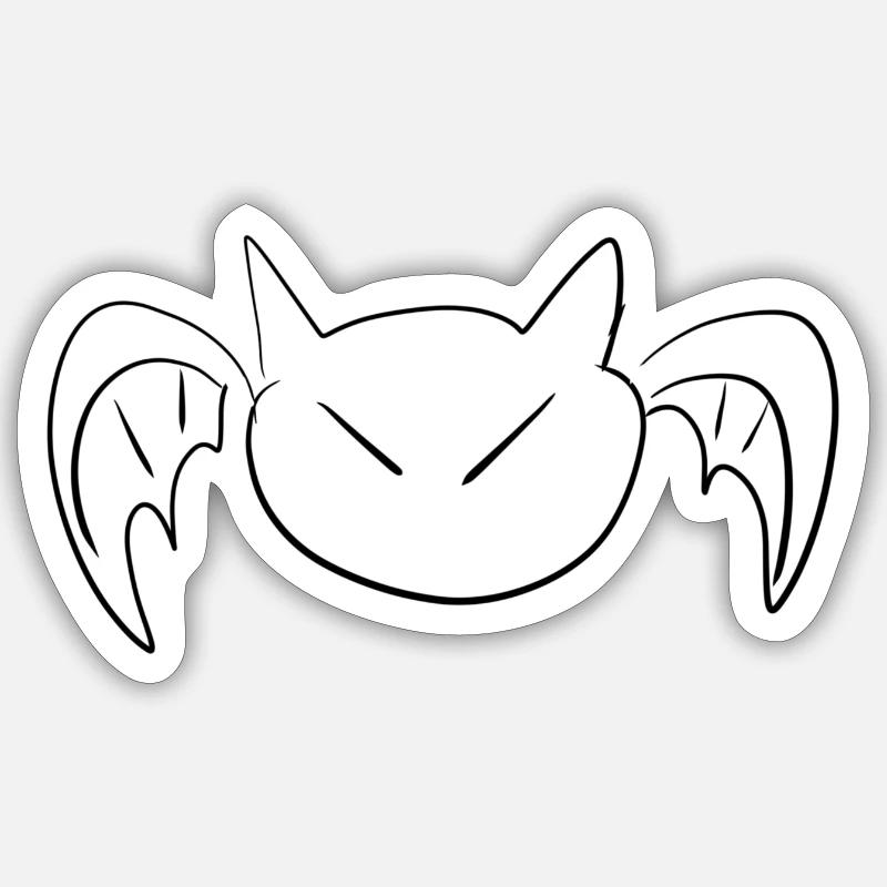 ailes de chauve-souris symbole maléfique commun simplement Sticker taille S (10 x 10 cm)
