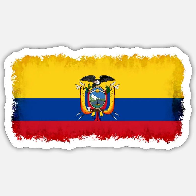 Ecuador - Sticker Größe S (10 x 10 cm) - Mattweiß