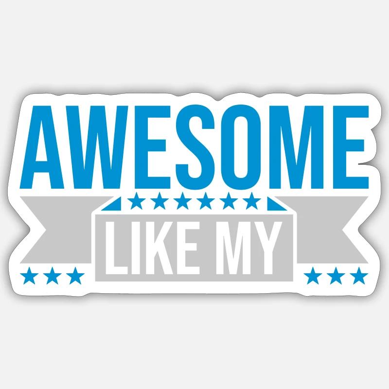 Insert Text Awesome Like Sticker size S (10 x 10 cm)