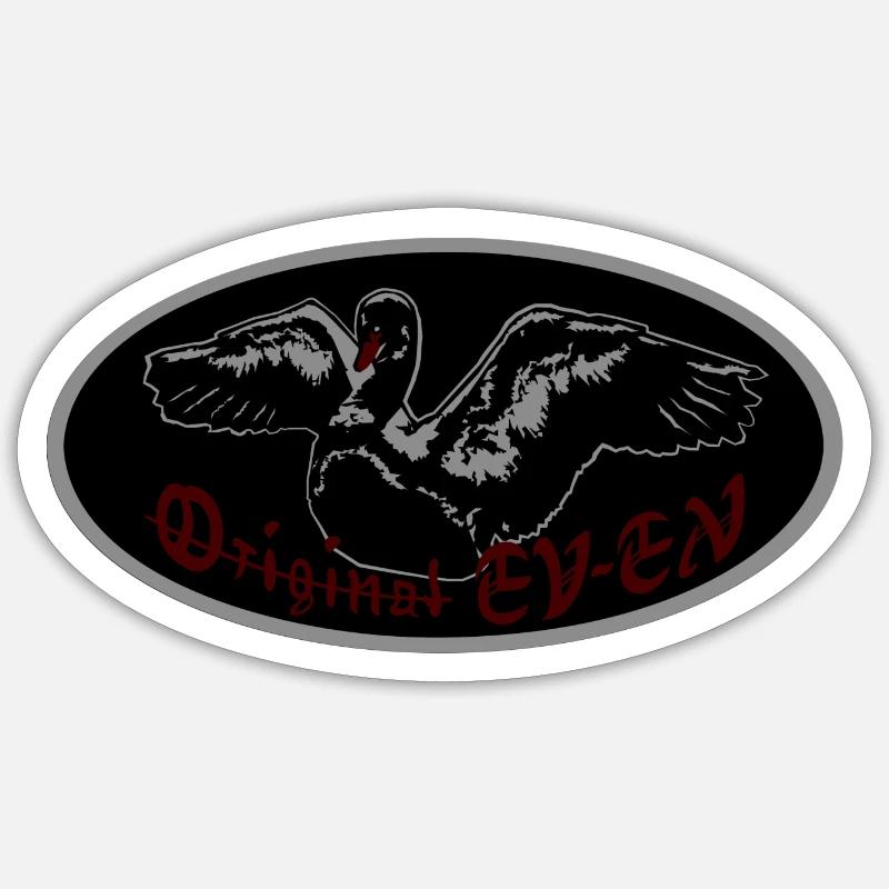 Logo Schwan 2 - Sticker Größe S (10 x 10 cm) - Mattweiß