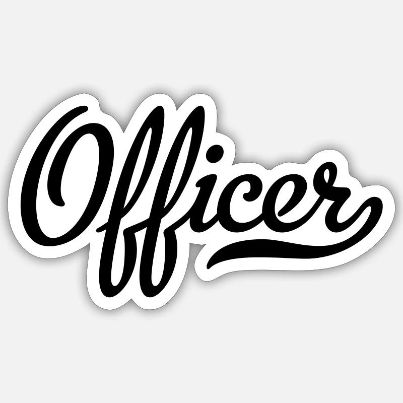 Officier Sticker taille S (10 x 10 cm)