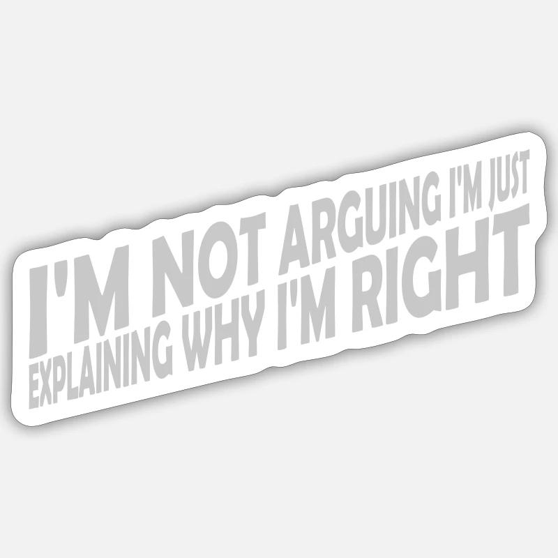 Je ne discute pas - Sticker taille S (10 x 10 cm) - blanc mat
