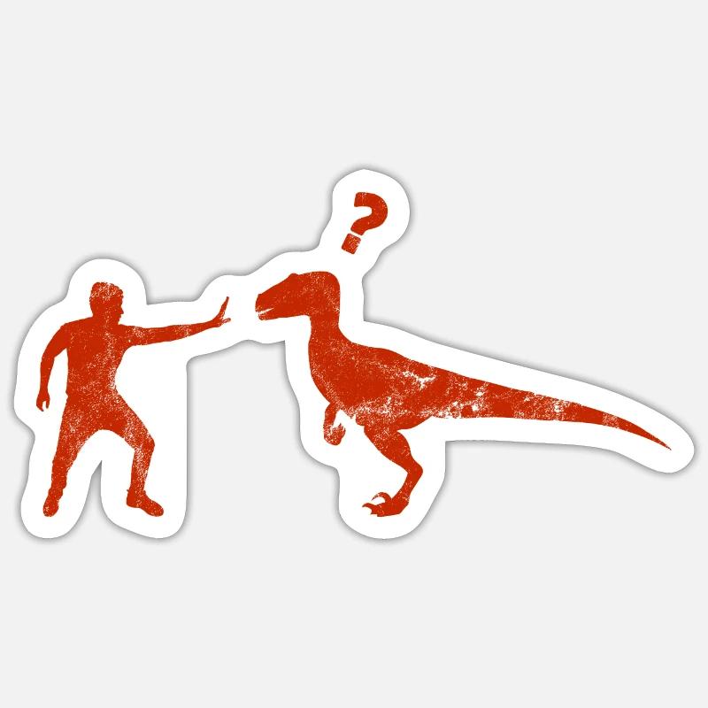 Velociraptor Dinosaurs - Sticker size S (10 x 10 cm) - white matte