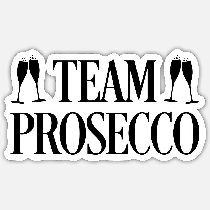 Team Prosecco Sticker Größe S (10 x 10 cm)