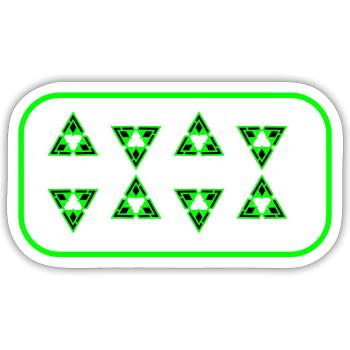 Abstract - Sticker Größe S (10 x 10 cm) - Mattweiß - Vorne