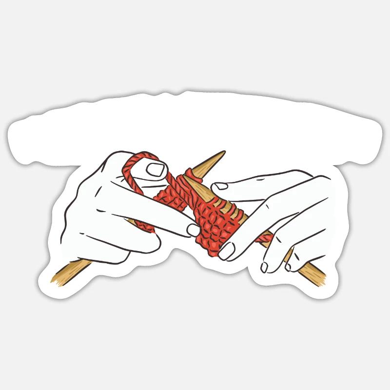 I Don't Knit A Crochet Pattern Knitting - Sticker Größe S (10 x 10 cm) - Mattweiß