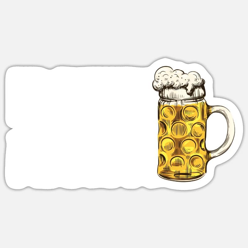 Bier Jammert Nicht! Lustiger Bier Spruch Sticker Größe S (10 x 10 cm)