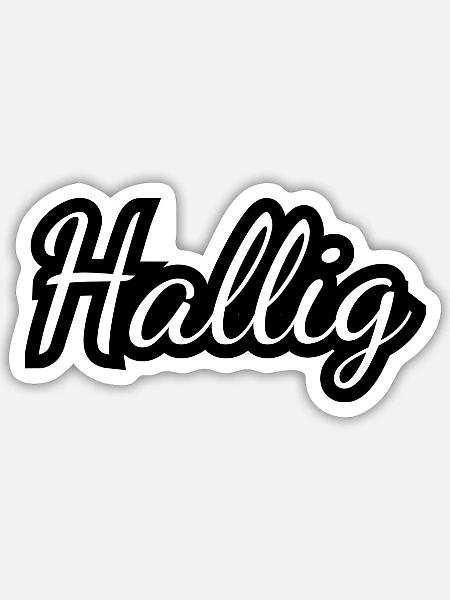 Hallig - Textdesign mit Stadtnamen - Sticker Größe S (10 x 10 cm) - Mattweiß