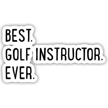 Golf - Sticker taille S (10 x 10 cm) - blanc mat - Devant
