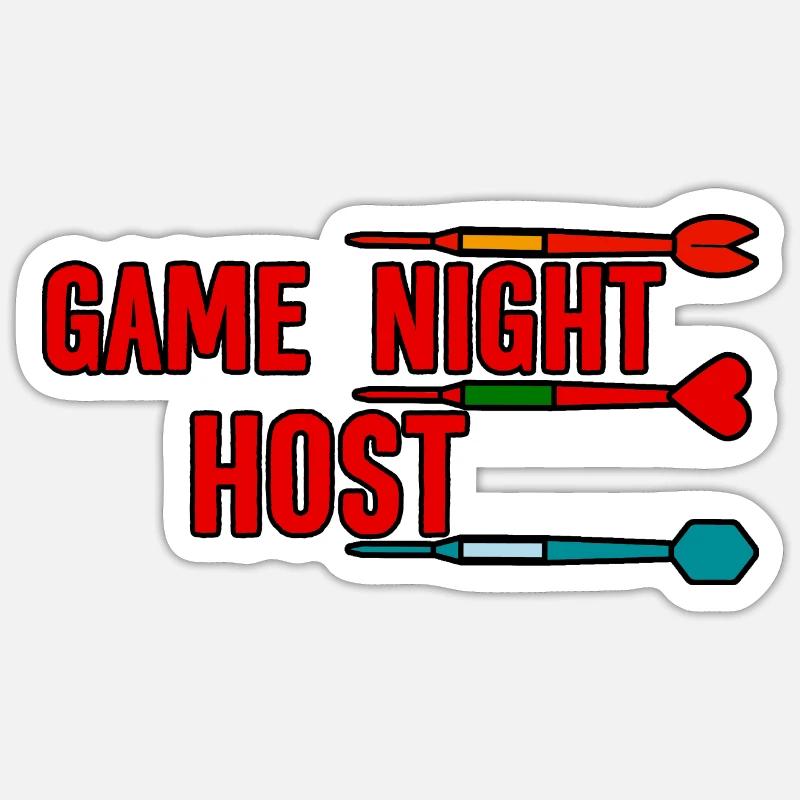 Game Night Host 3 - Sticker size S (10 x 10 cm) - white matte