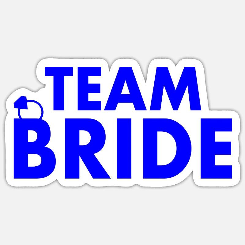 Team bride - Sticker Größe S (10 x 10 cm) - Mattweiß