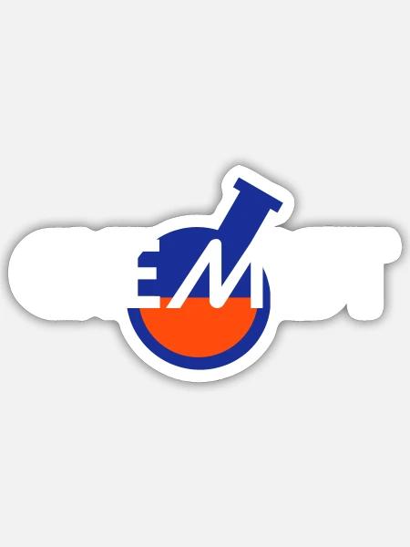 Chemist (geneigter Rundkolben mit Flüssigkeit) - Sticker Größe S (10 x 10 cm) - Mattweiß
