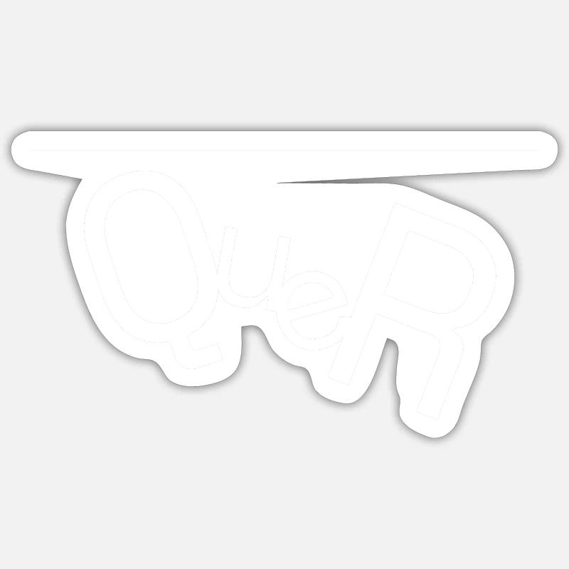 TRANSVERSAL - Sticker taille S (10 x 10 cm) - blanc mat