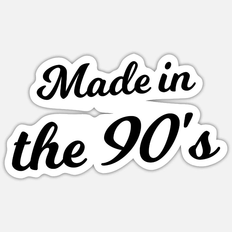 The 90s - Sticker size S (10 x 10 cm) - white matte