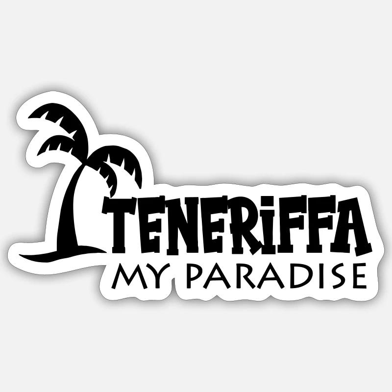 teneriffa - Sticker Größe S (10 x 10 cm) - Mattweiß