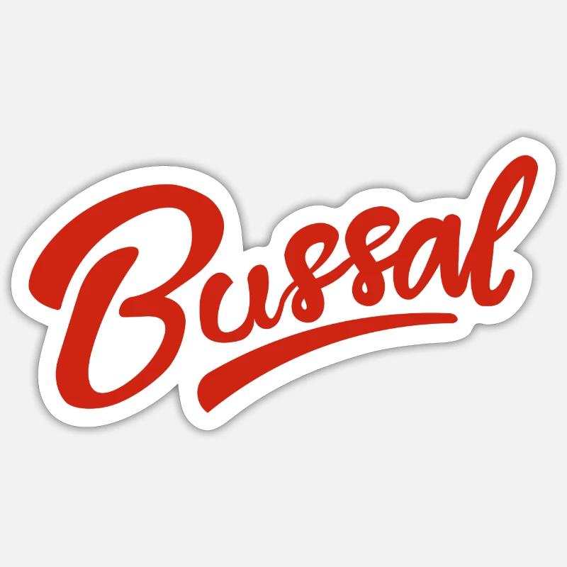 Bussal - Sticker Größe S (10 x 10 cm) - Mattweiß