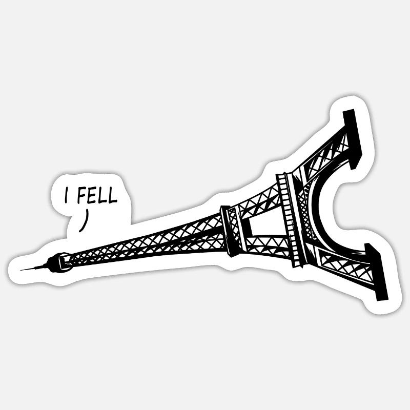 Je suis tombé Graphique Sticker taille S (10 x 10 cm)
