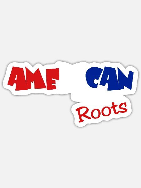America Roots America - Sticker Größe S (10 x 10 cm) - Mattweiß