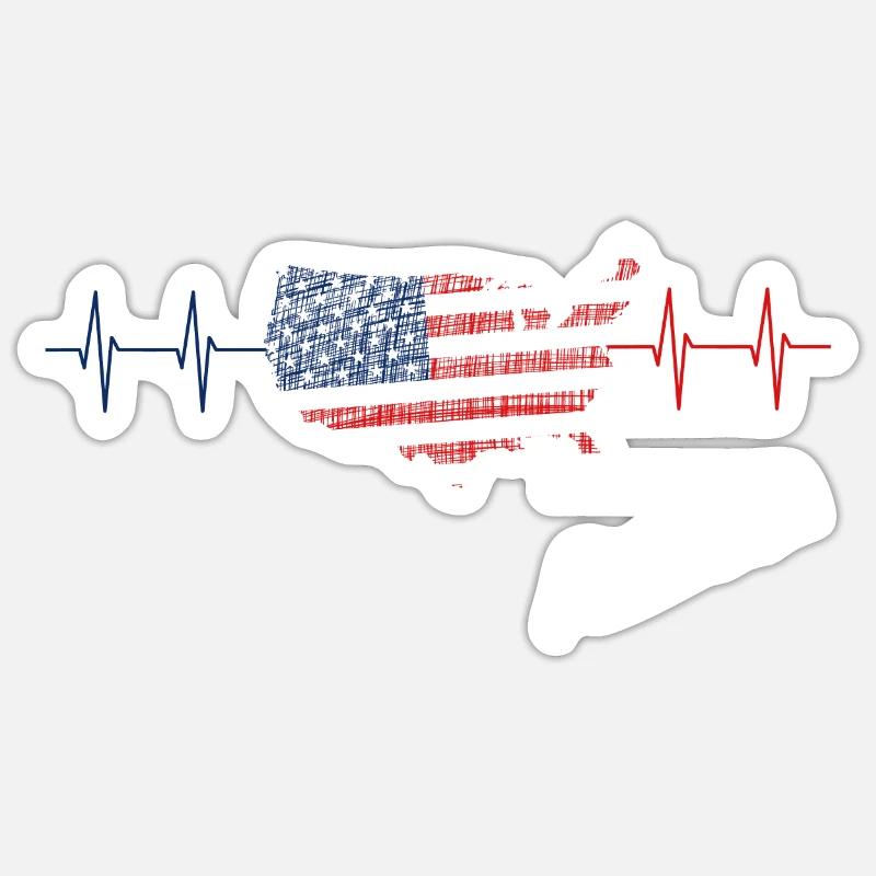 America - Sticker Größe S (10 x 10 cm) - Mattweiß