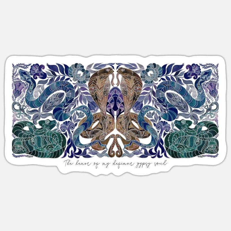 Le Miroir du Serpent - Âme gitane provocante Sticker taille S (10 x 10 cm)