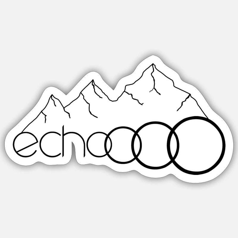 echoooo - Sticker taille S (10 x 10 cm) - blanc mat