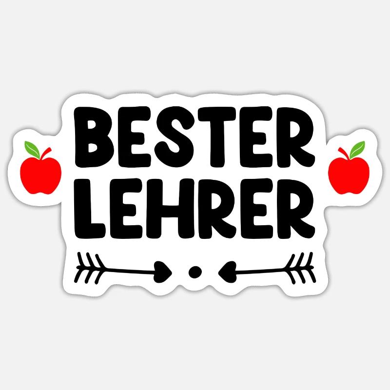 Bester Lehrer Sticker Größe S (10 x 10 cm)