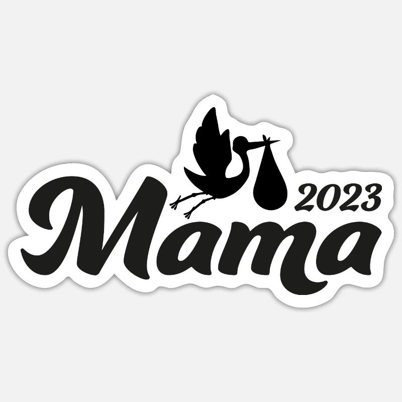 Mutterfreuden 2023 - Sticker Größe S (10 x 10 cm) - Mattweiß