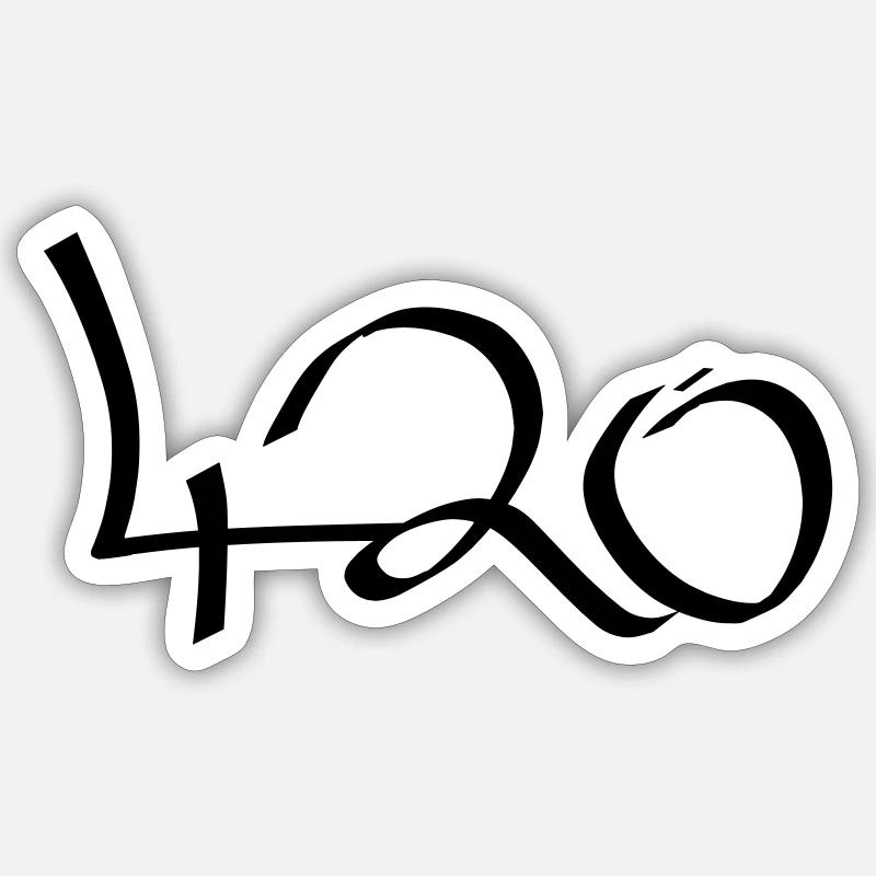 420 Graffiti Sticker Größe S (10 x 10 cm)