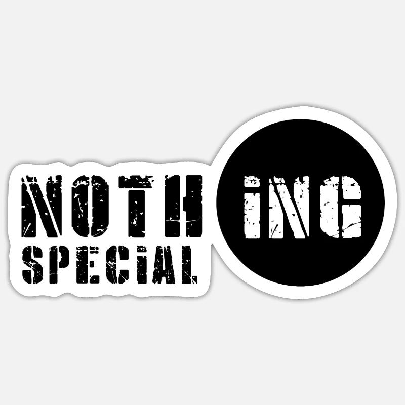 RIEN de spécial | Impression noire Sticker taille S (10 x 10 cm)