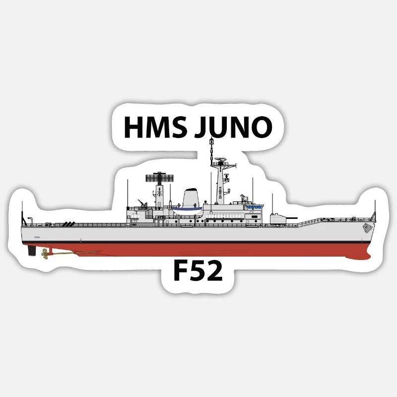 HMS JUNO - LEANDER ORIG Sticker Größe S (10 x 10 cm)