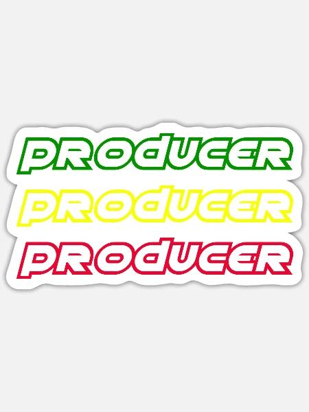 Producer - Produzent - Sticker Größe S (10 x 10 cm) - Mattweiß
