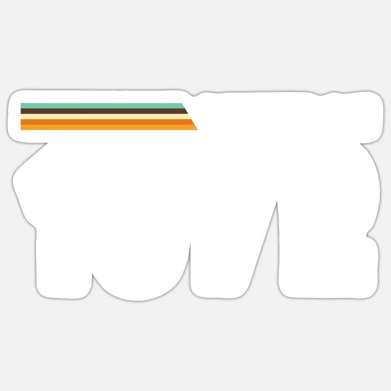 Millésime 1972 - Sticker taille S (10 x 10 cm) - blanc mat