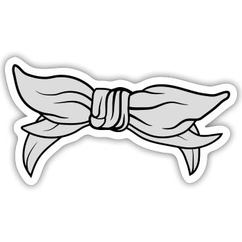 Bandana Kopftuch weibliche Kopfbedeckung - Sticker Größe S (10 x 10 cm) - Mattweiß - Vorne