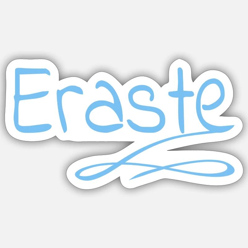 Eraste - Sticker Größe S (10 x 10 cm) - Mattweiß