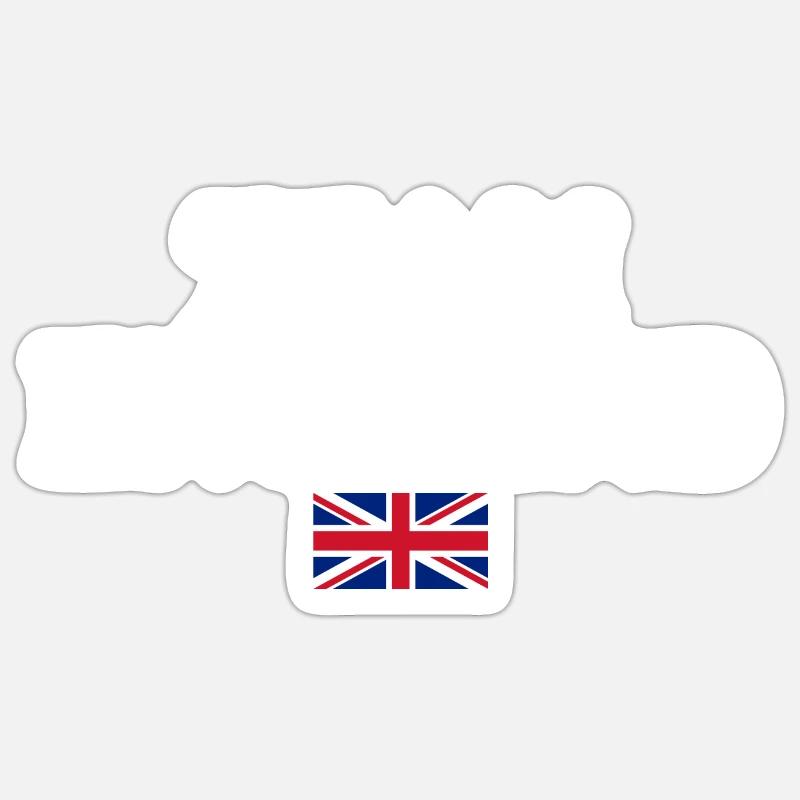 angleterre - Sticker taille S (10 x 10 cm) - blanc mat