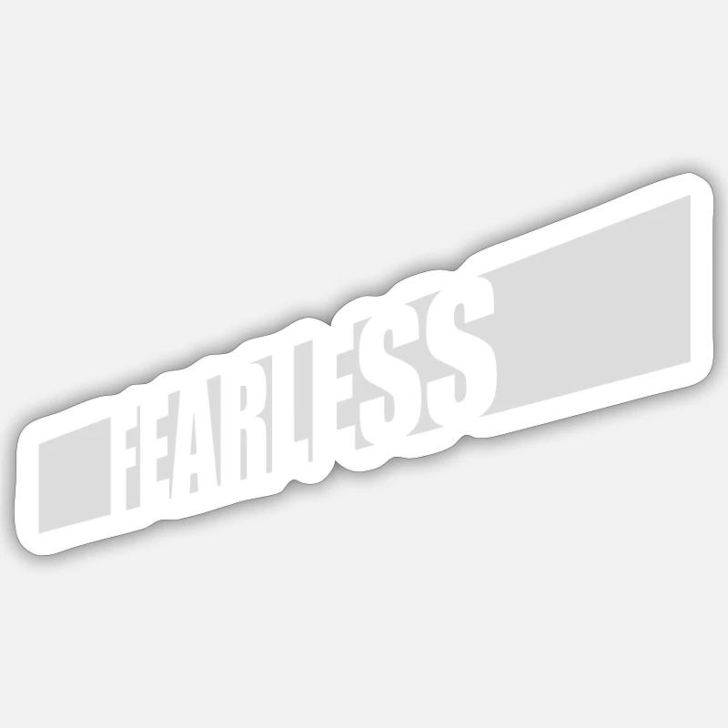 Conception de citation de texte intrépide Sticker taille S (10 x 10 cm)