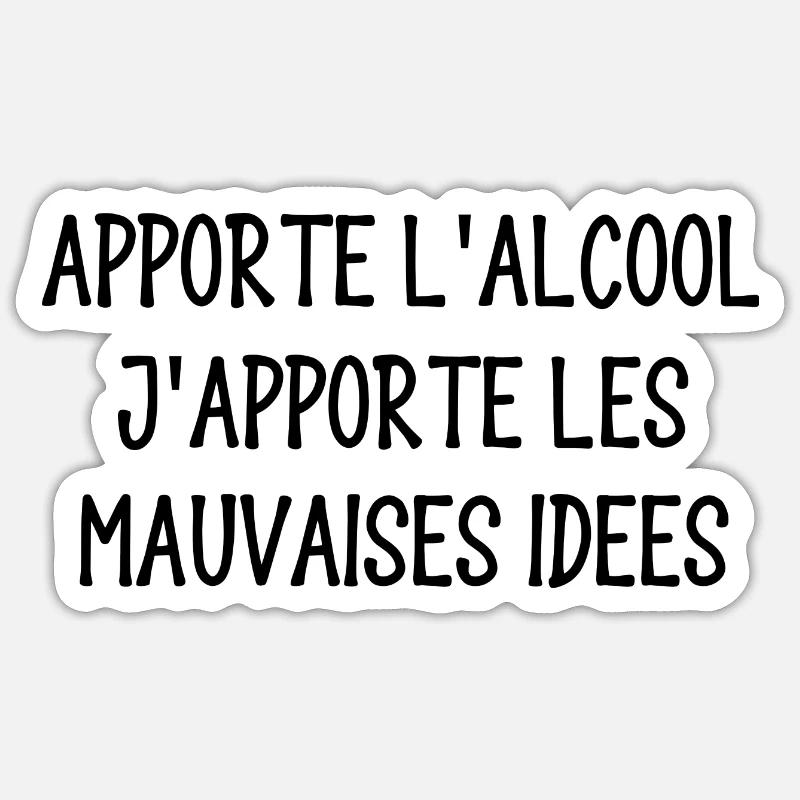 apporte l'alcool Sticker taille S (10 x 10 cm)