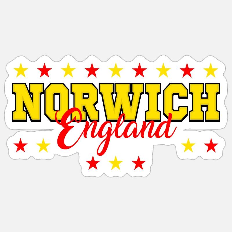 Norwich - Sticker Größe S (10 x 10 cm) - Mattweiß
