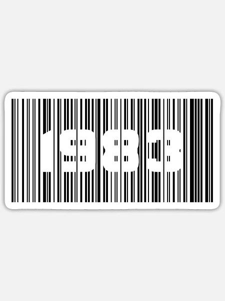 Geburtsjahr Geburtstag Born In - Made in 1983 - Sticker Größe S (10 x 10 cm) - Mattweiß