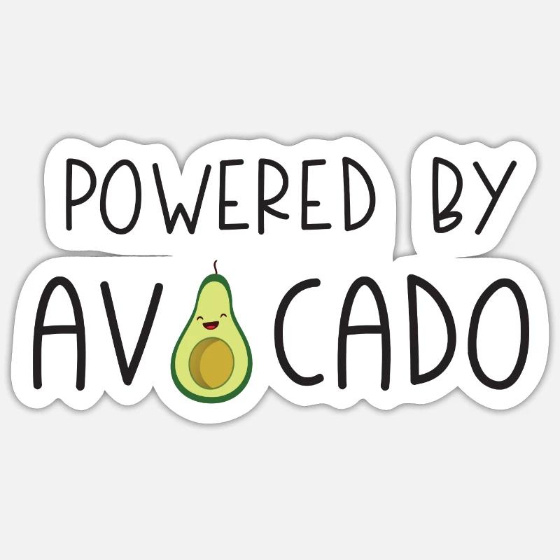 Powered by Avocado Sticker size S (10 x 10 cm)