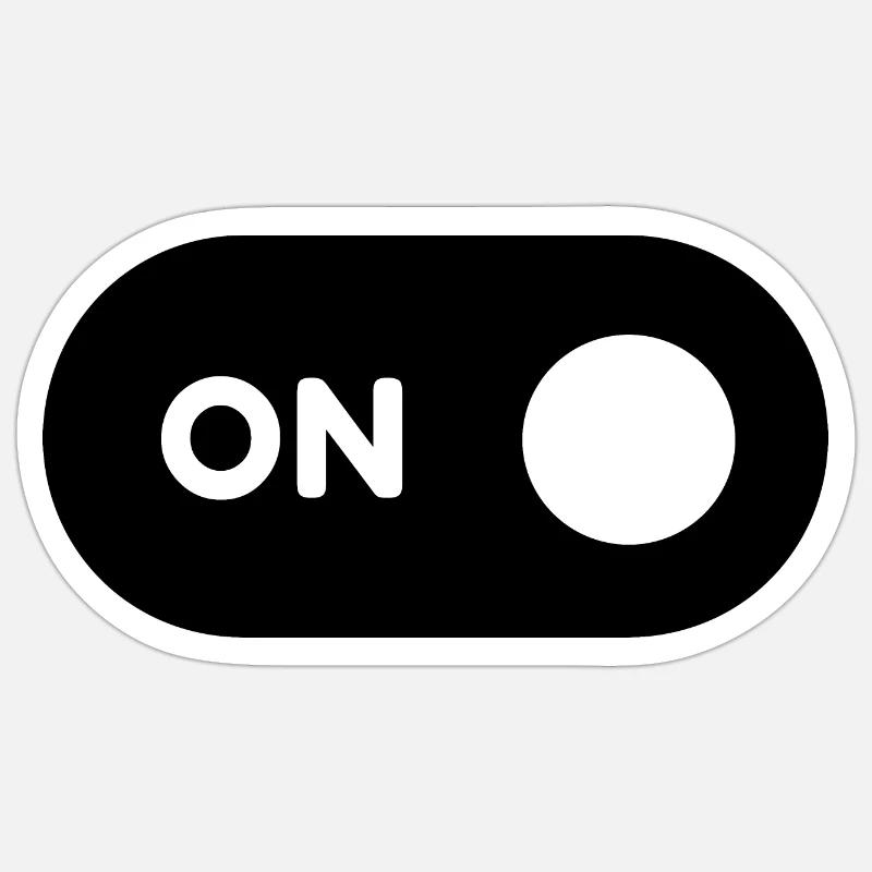 on Switch to be always online, to be on Button Sticker size S (10 x 10 cm)
